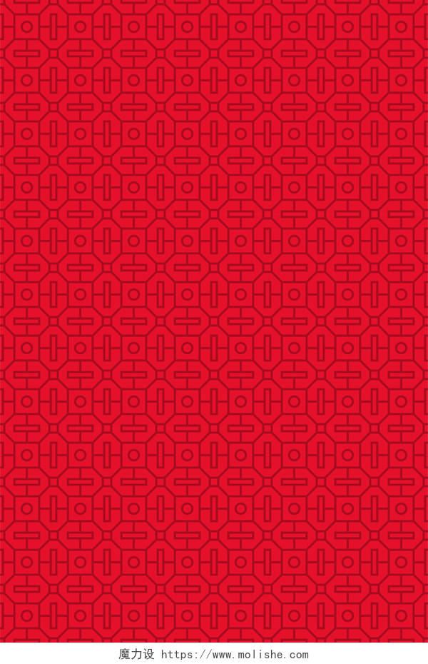 红色鼠年新年中式创意花纹底纹背景